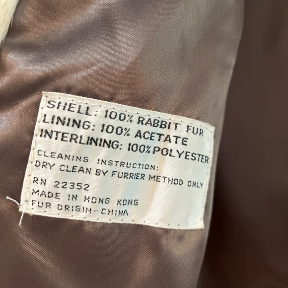 Split End Ltd Rabbit Fur Coat Vintage Sz M - Picture 3 of 9